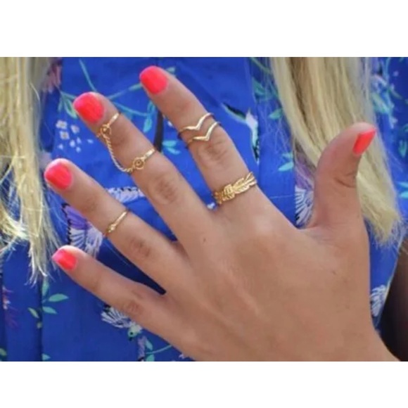 6 piece set midi rings - Picture 3 of 4